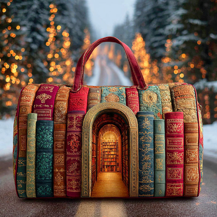 Quilted Travel Bag with Hidden Library by Louise London