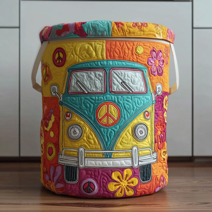Colourful Quilted Hippie Style Laundry Basket by Louise London