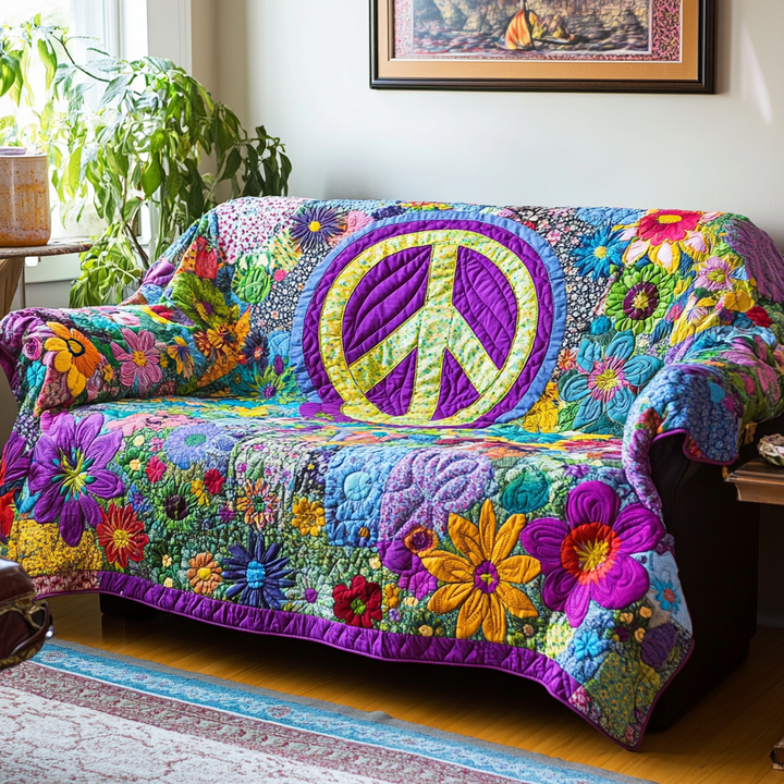 Quilted sofa cover in hippie style – Louise London