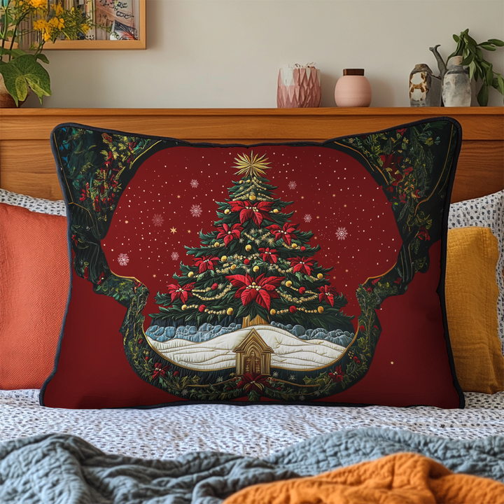 Quilted cushion cover with Christmas light NCU0DK9831