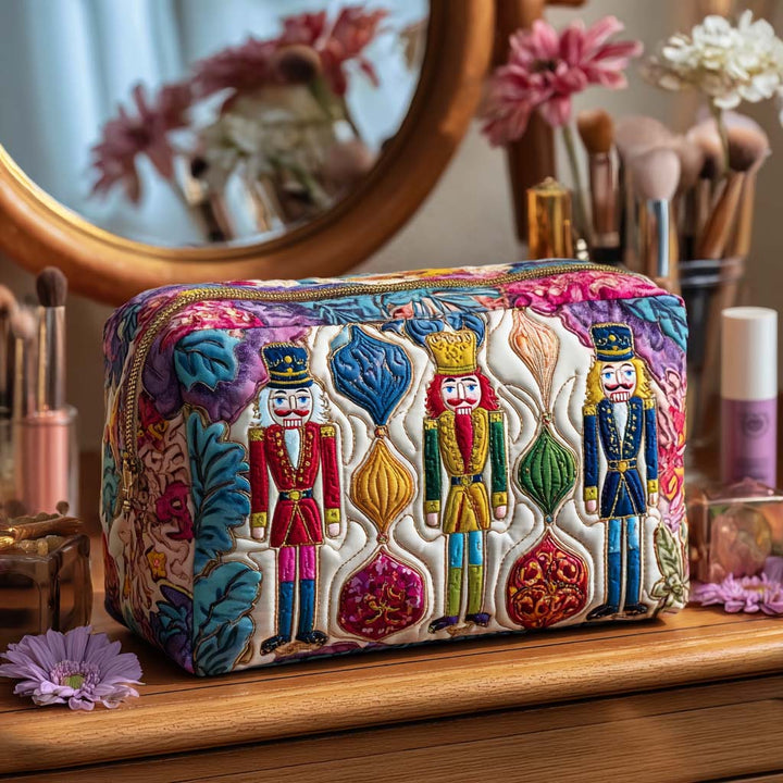 Holiday Guard quilted makeup bag – Louise London