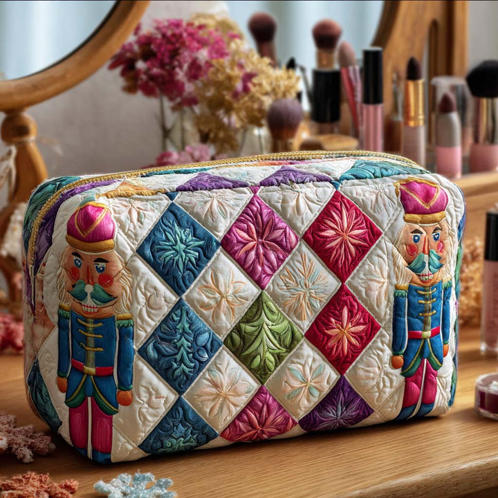 Holiday Sentinel quilted makeup bag – Louise London