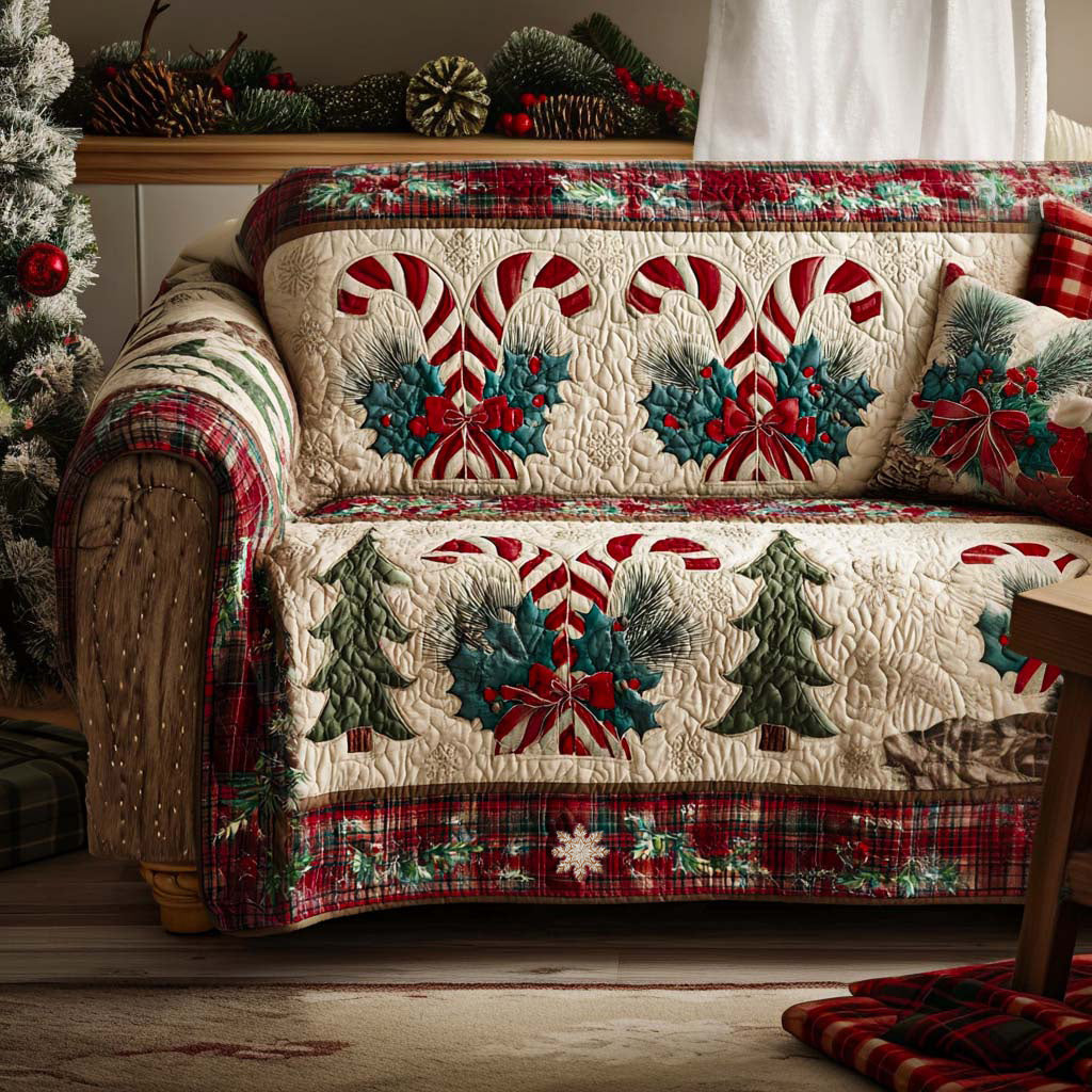 Quilted sofa cover with festive spirit – Louise London