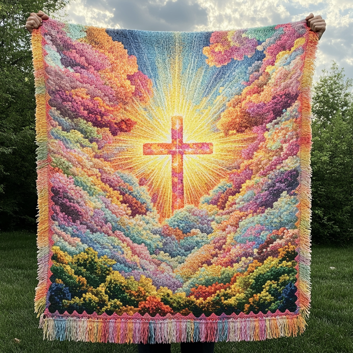 Woven Holy Radiance Blanket by Louise London – product view