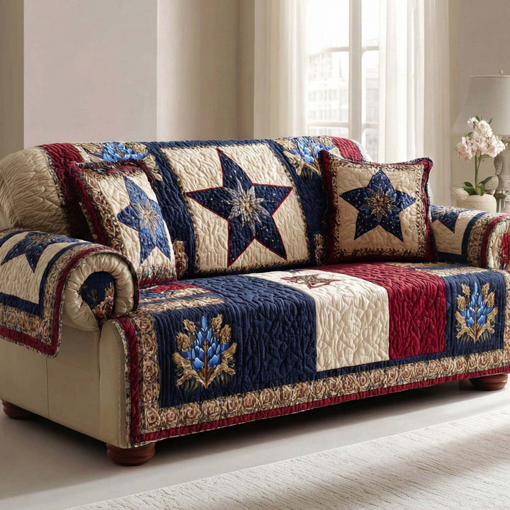 Quilted Homestead Star Sofa Cover – Louise London