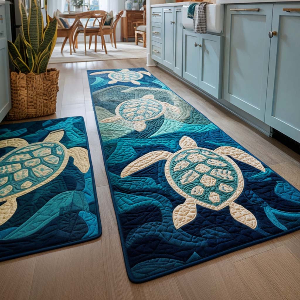 Non-slip kitchen rug with tropical atmosphere by Louise London