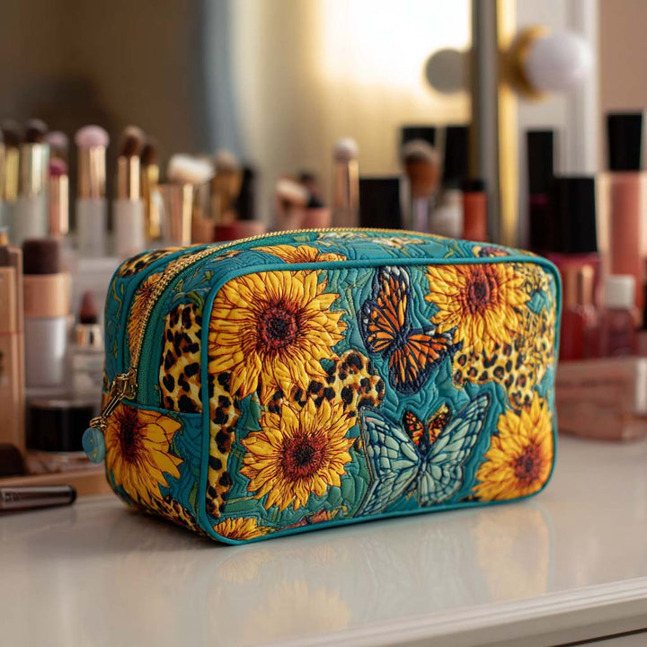 Joyful Petals quilted makeup bag – Louise London