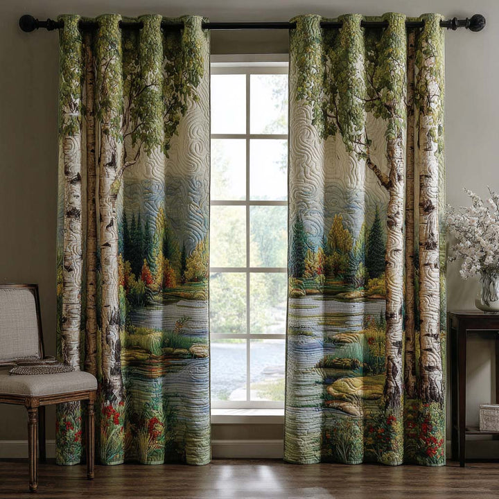 Quilted Curtains in Birch Long Lake – Louise London product image 1