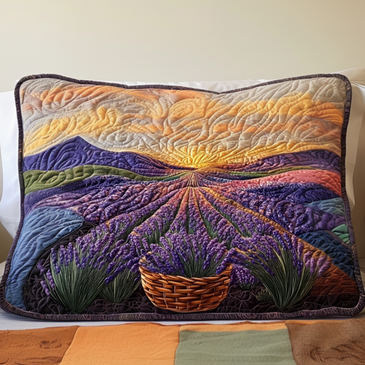 Quilted cushion cover with moon and lavender NCU0NT7525
