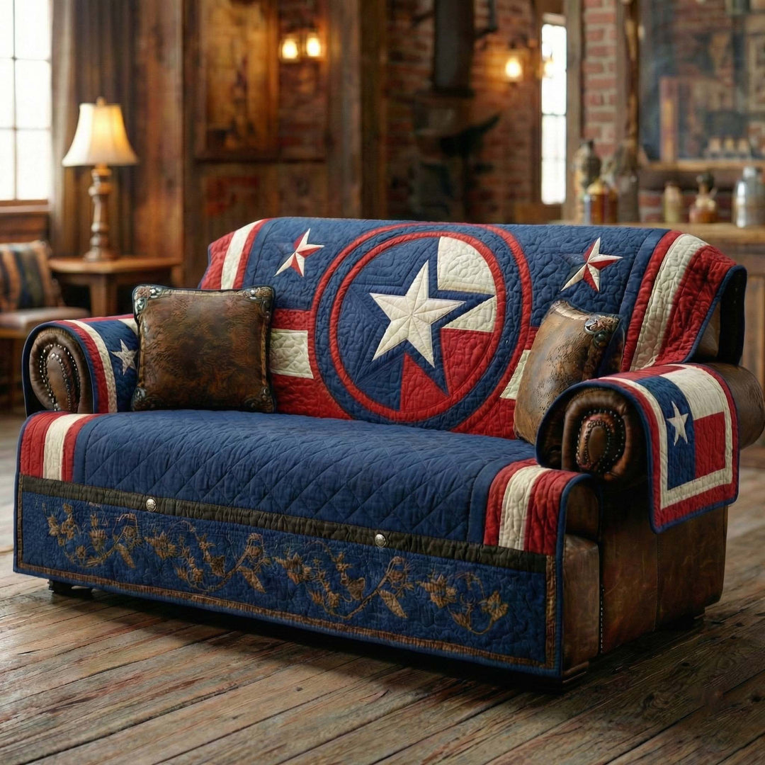 Quilted American Style Sofa Cover