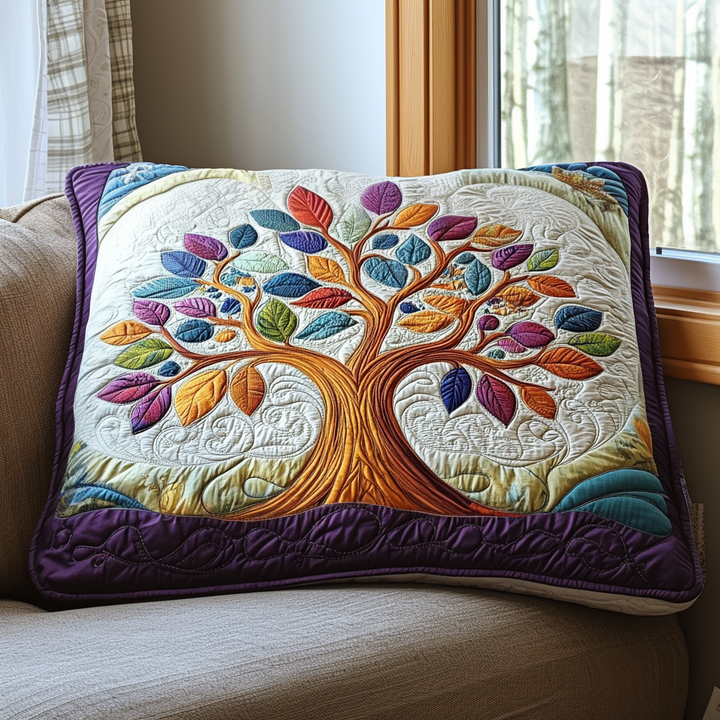 Quilted cushion cover with the circle of life NCU0DV6290