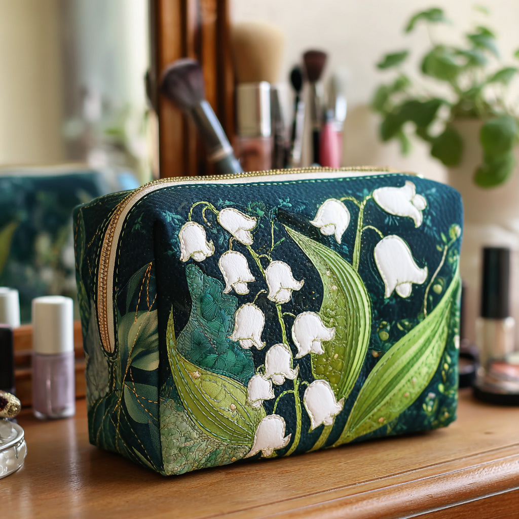 Lily Grace quilted makeup bag – Louise London