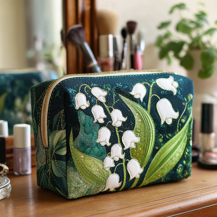 Lily Grace quilted makeup bag – Louise London