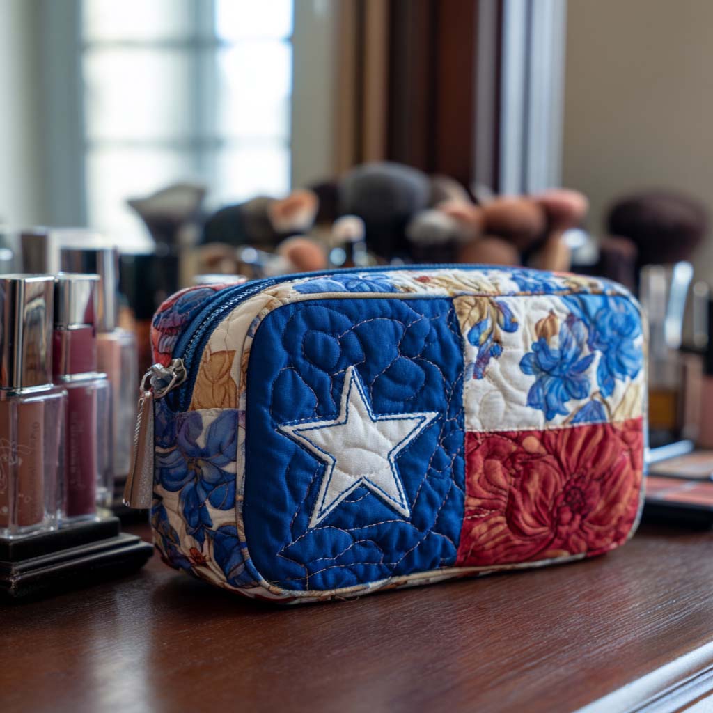 Lone Star quilted makeup bag – Louise London