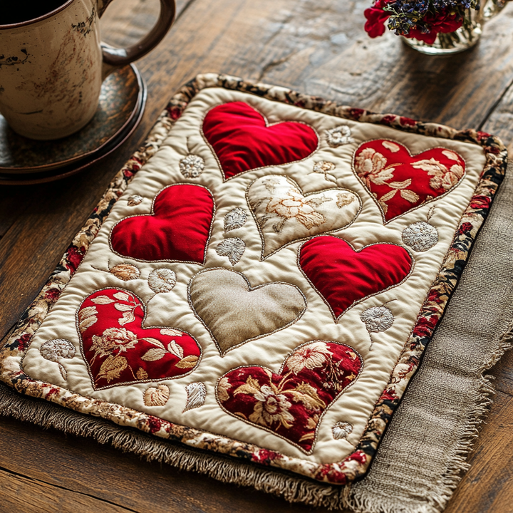 Quilted Placemat Loving Layers by Louise London