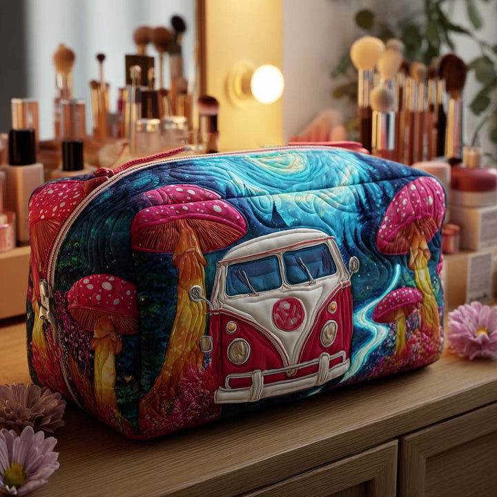 Magic Mushroom Ride quilted makeup bag – Louise London
