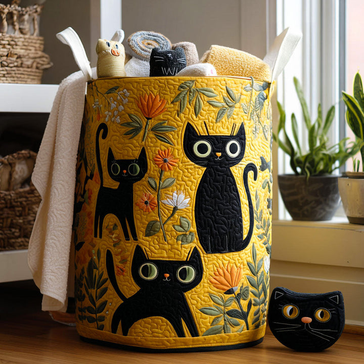 Quilted Cat-Shaped Laundry Basket – product image 5