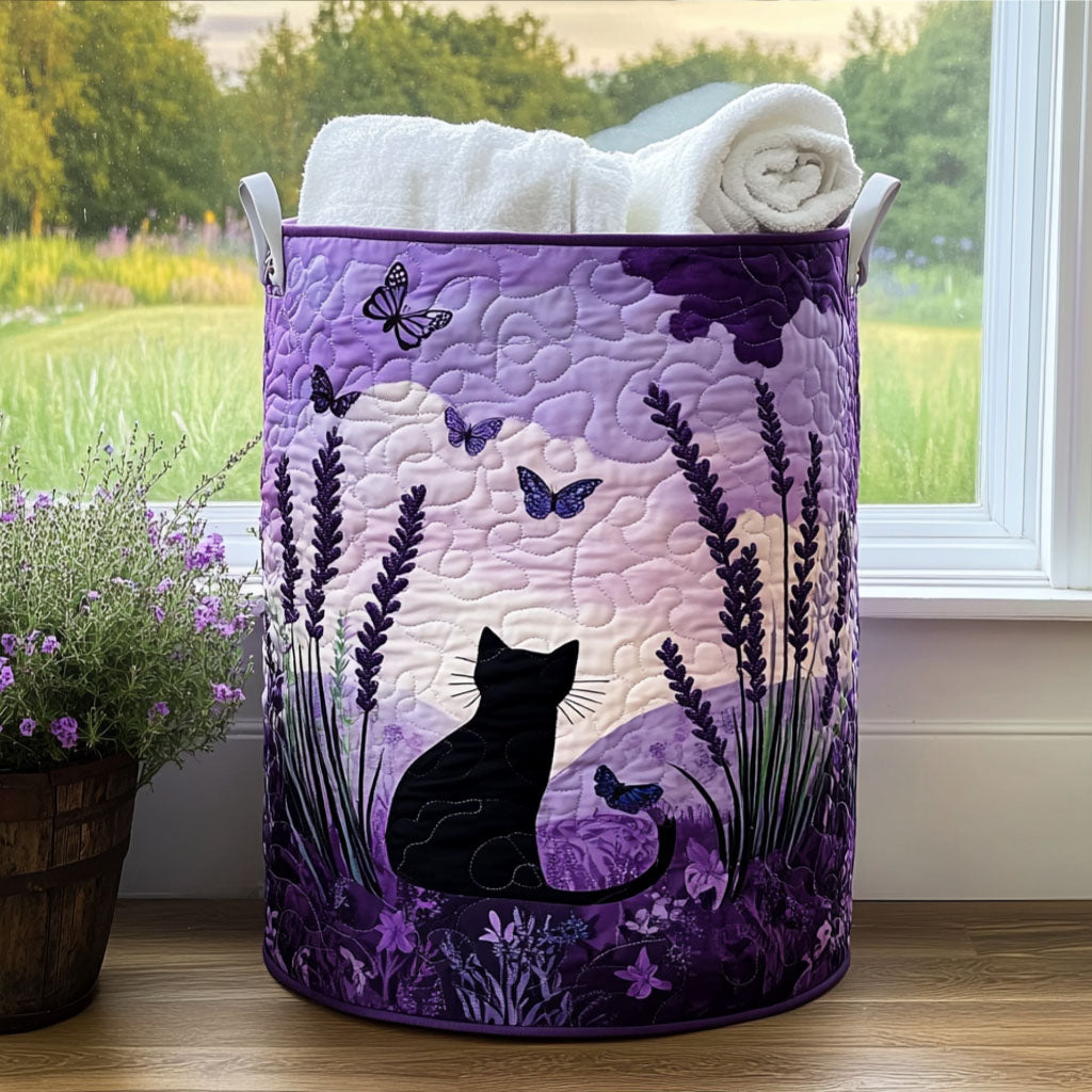 Quilted Cat-Shaped Laundry Basket – product image 6