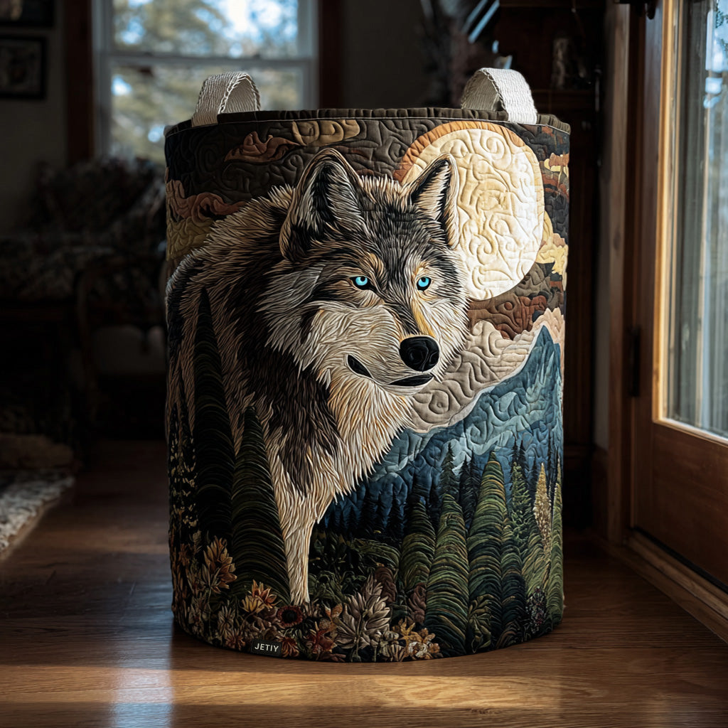 Quilted laundry basket with owl by Louise London
