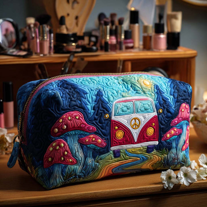 Moonlit Wander Van quilted makeup bag – Louise London