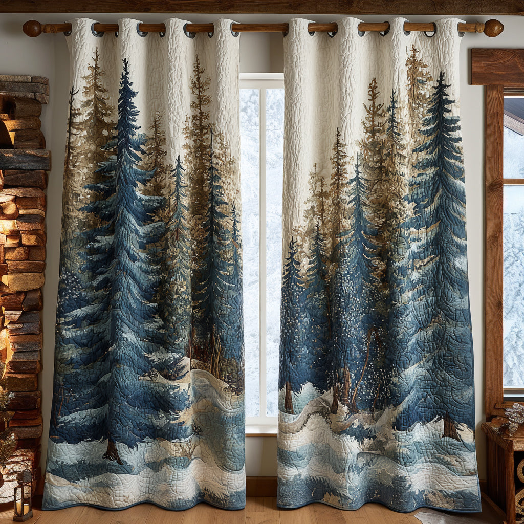 Quilted Curtains Forest
