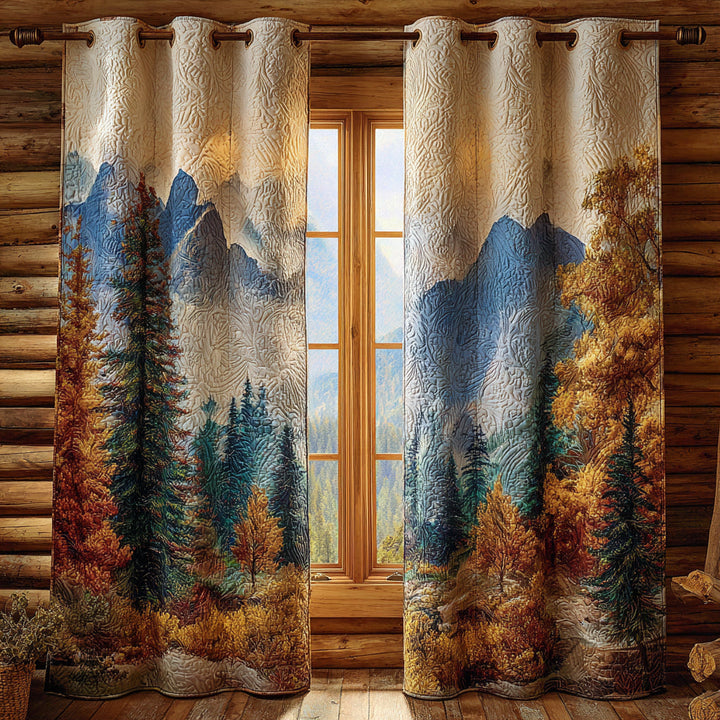Quilted Curtains Mossy Grove – Louise London product image 1