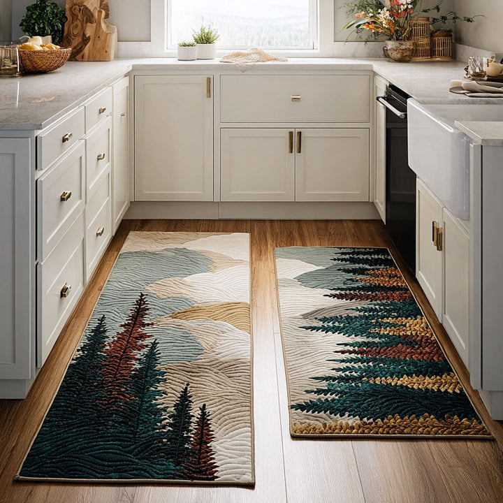 Non-slip kitchen rug with mountain view NCU0DK11536