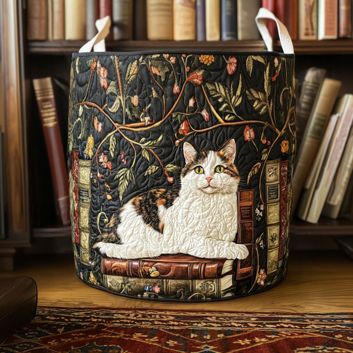 Quilted laundry basket with cats NCU0PTT1382