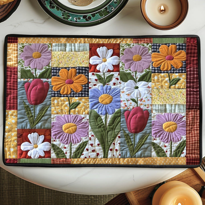 Quilted Petal Path Placemat by Louise London