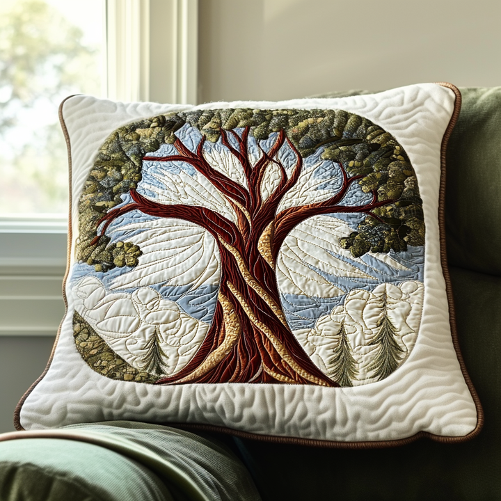 Quilted cushion cover with a nature embrace NCU0DV6603