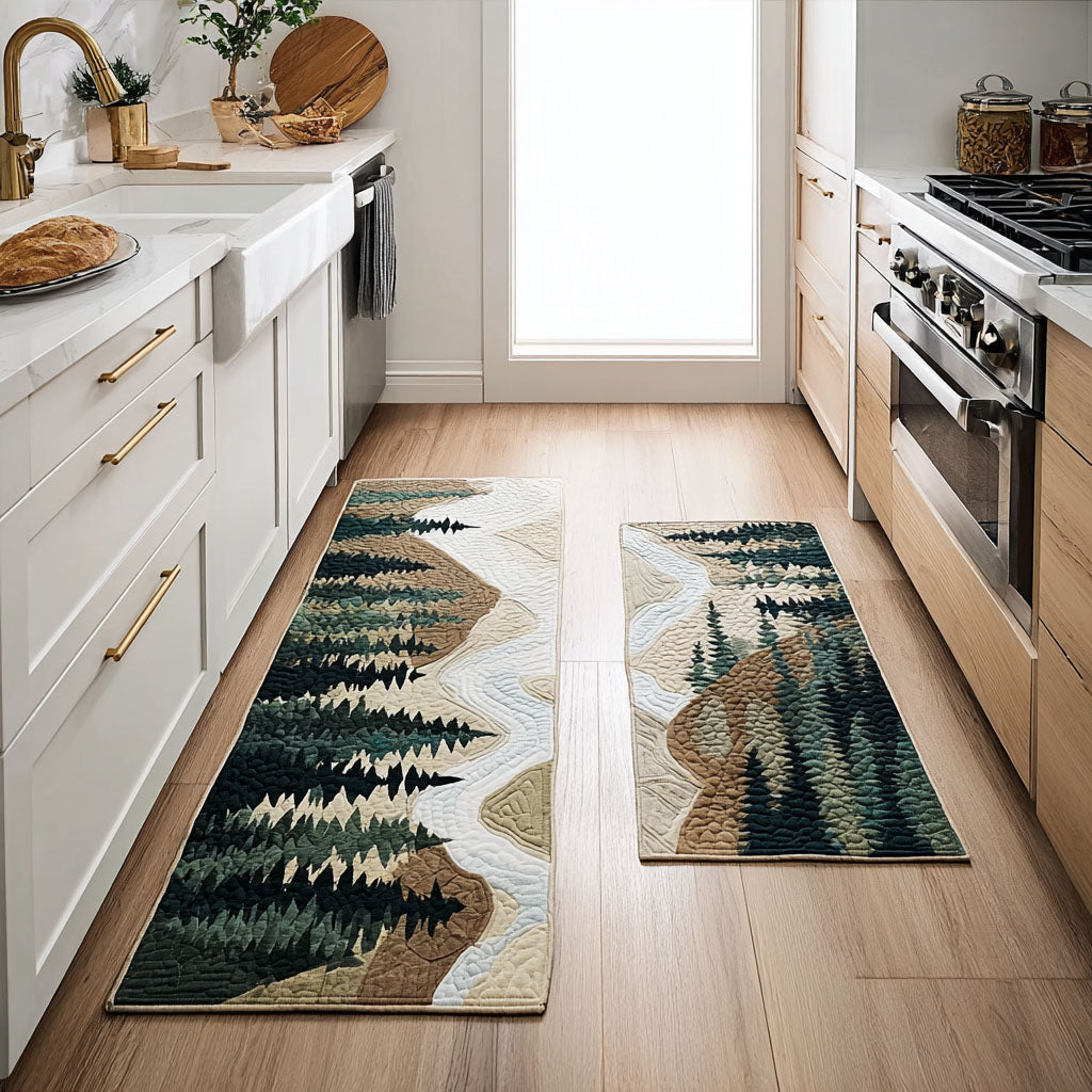 Non-slip Kitchen Mat with Natural Landscape by Louise London
