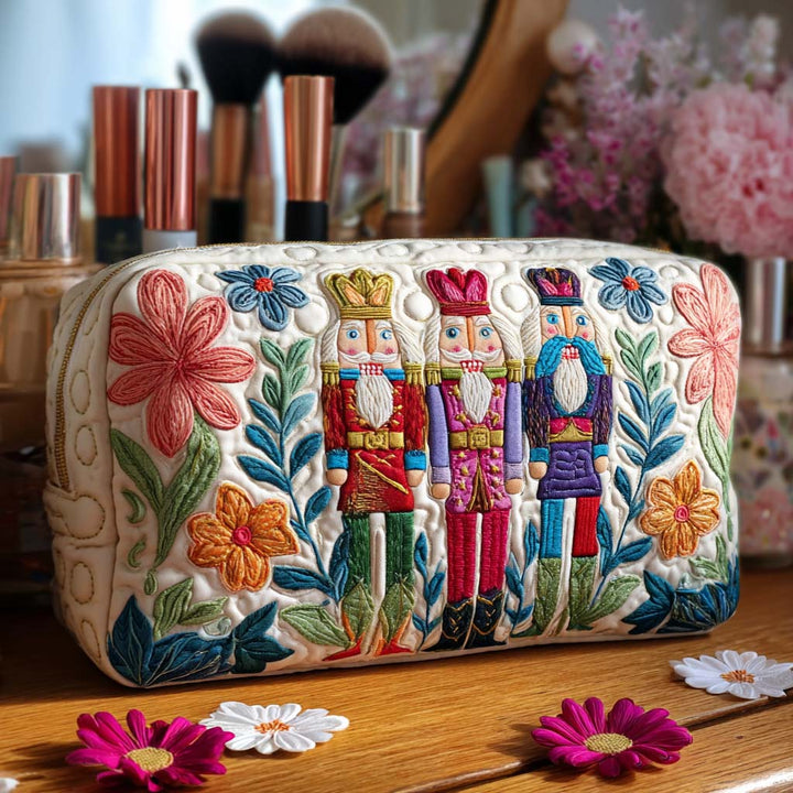 Nutcracker Charm quilted makeup bag – Louise London