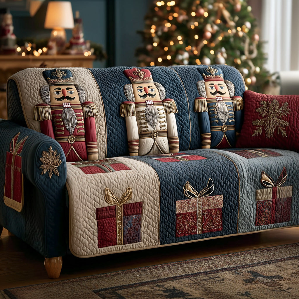 Quilted Sofa Cover with Nutcracker – Louise London