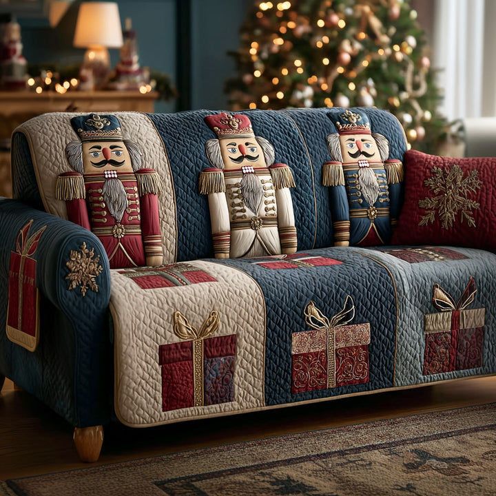Quilted Sofa Cover with Nutcracker – Louise London