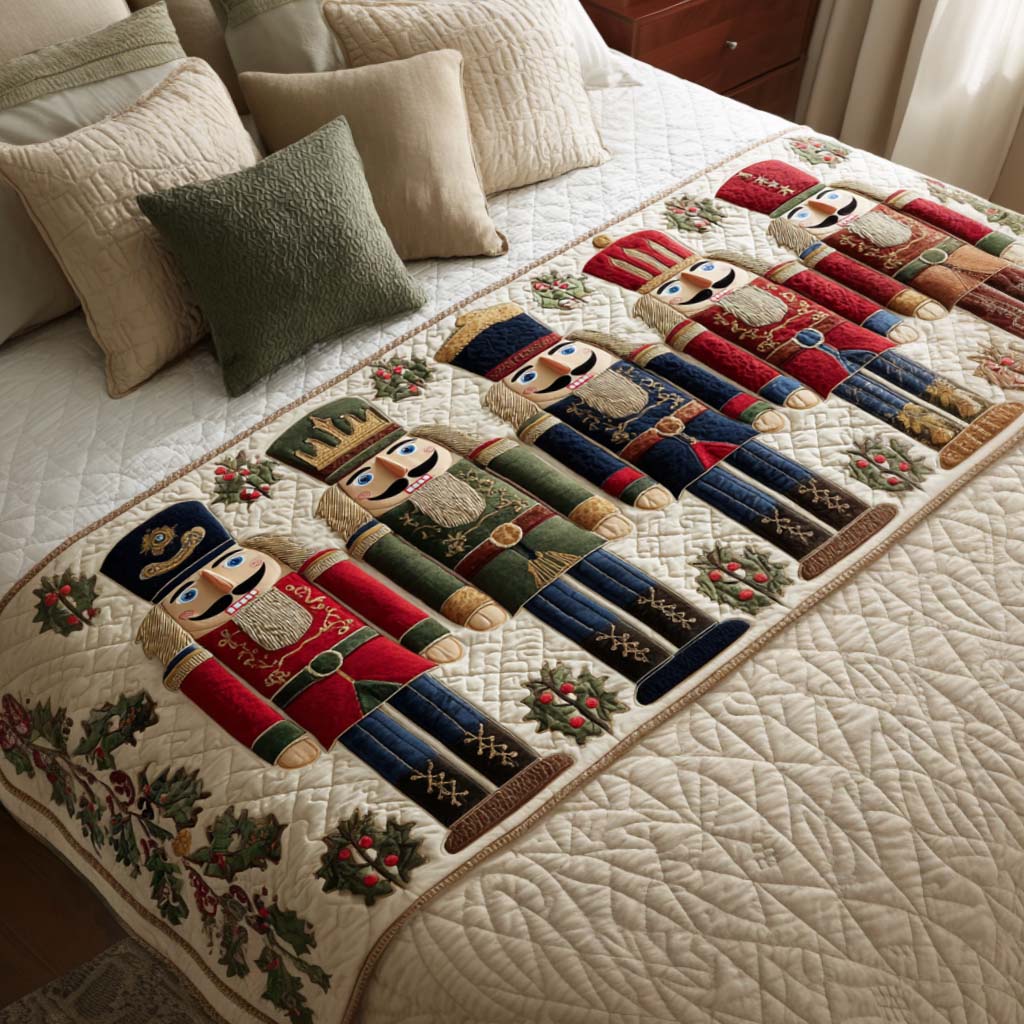 Quilted Bed Cover Nutcracker Parade NCU0NT9894