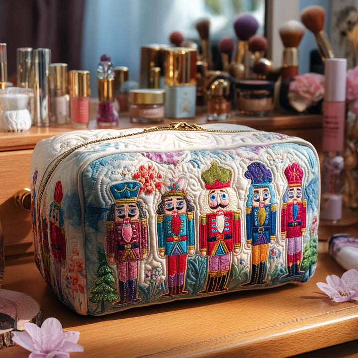 Nutcracker Treasure quilted makeup bag – Louise London