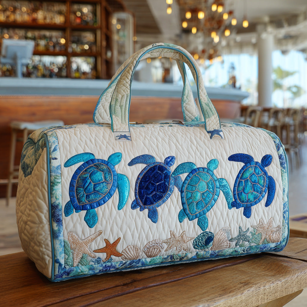 Quilted Travel Bag – Ocean Turtle