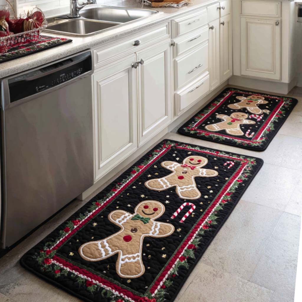 Classic Winter Non-Slip Kitchen Mat by Louise London