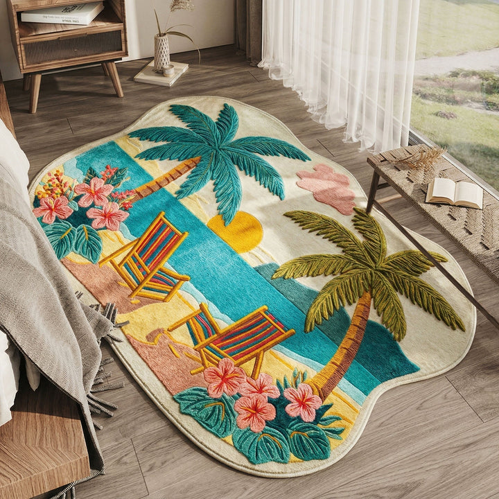 Custom Area Rug Palm Shape NCU0TD2601