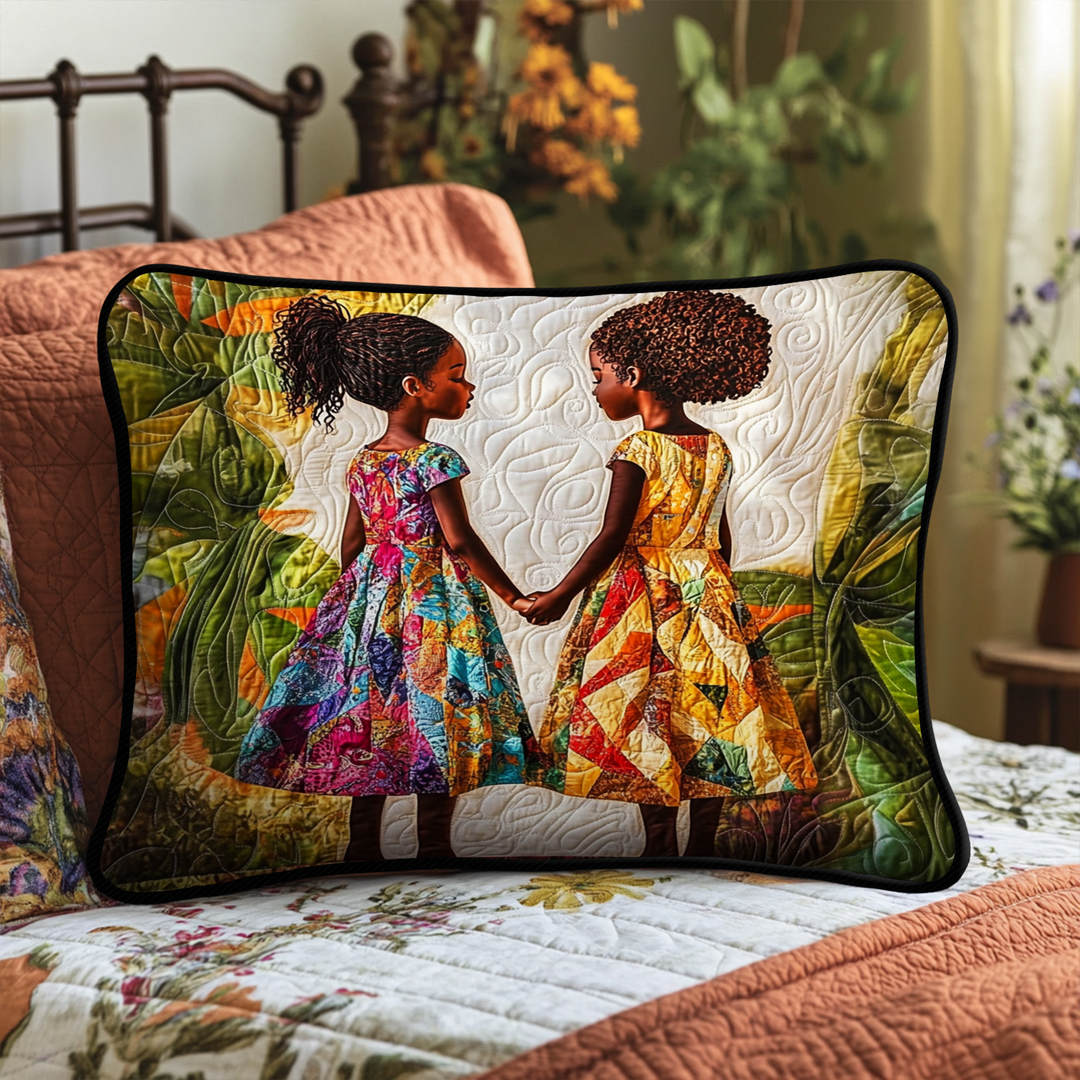 Quilted cushion cover with hearts and romantic details NCU0NT8045