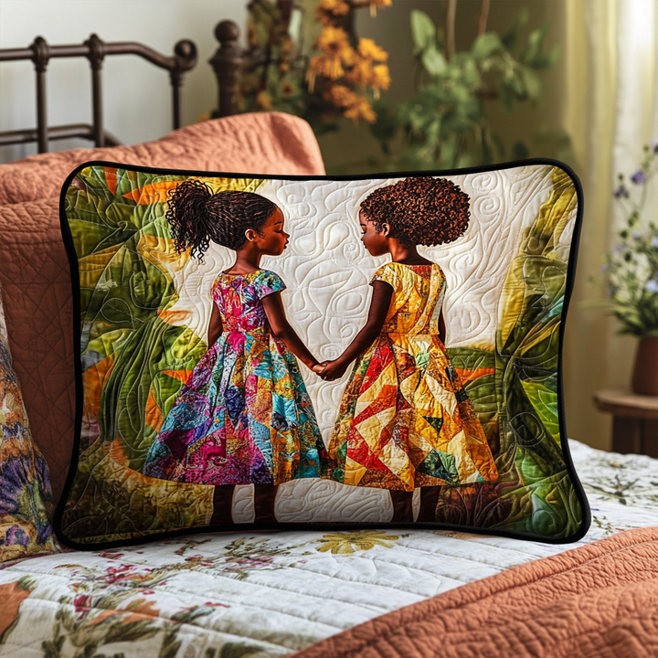 Quilted cushion cover with hearts and romantic details NCU0NT8045