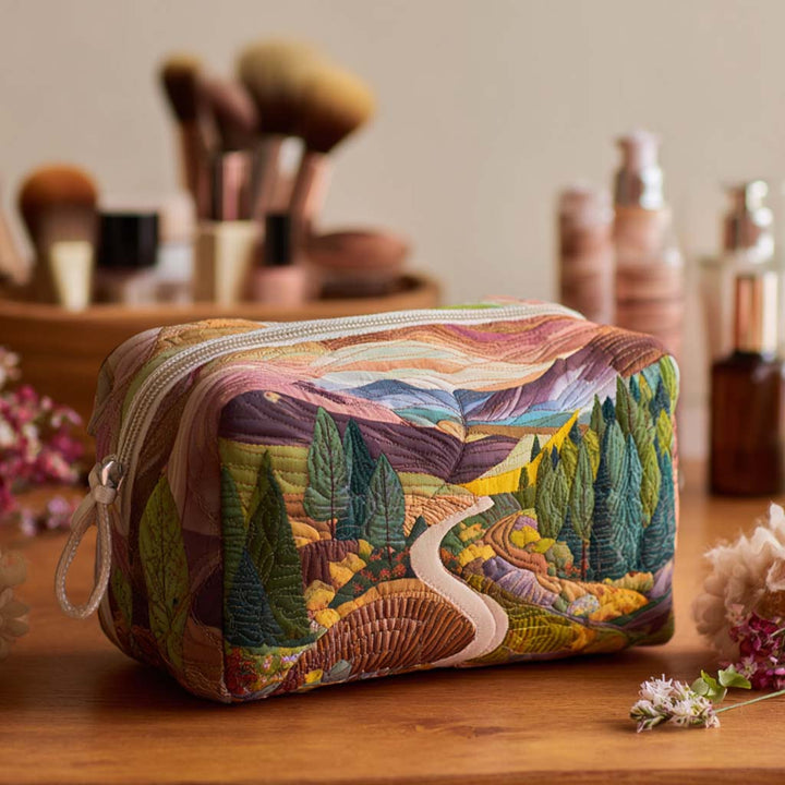 Peaceful Valley quilted makeup bag – Louise London