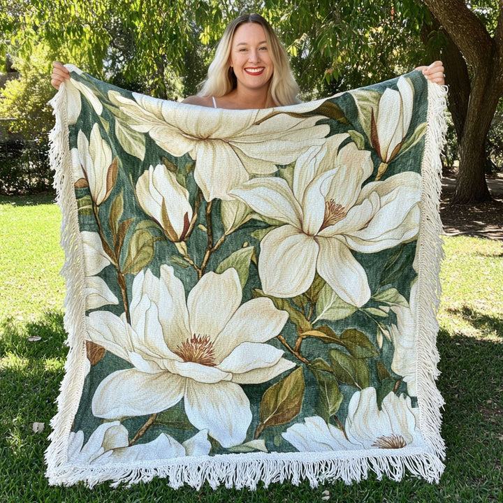 Woven Blanket Petals of the South by Louise London – product view