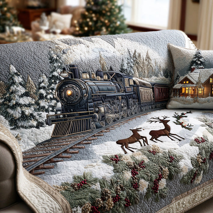 Quilted sofa cover with polar pattern – Louise London