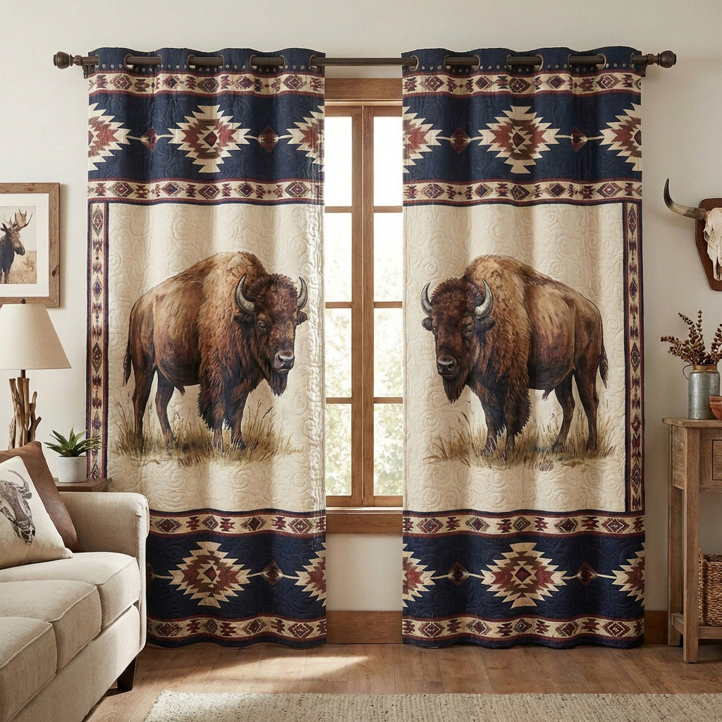 Prairie Legend Quilted Curtains – Louise London product image 1