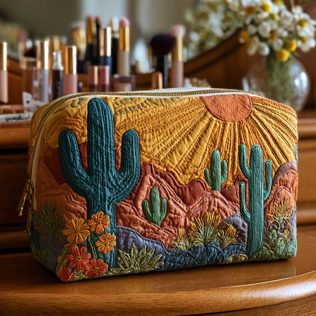 Prickly Hug quilted makeup bag – Louise London