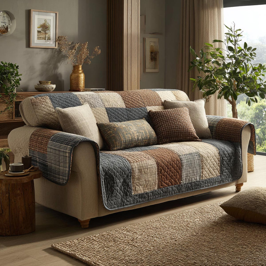 Quilted sofa cover with a homely atmosphere – Louise London
