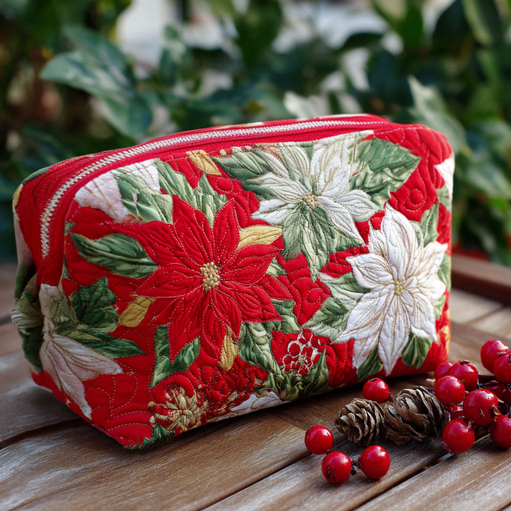 Radiant Petal quilted makeup bag – Louise London