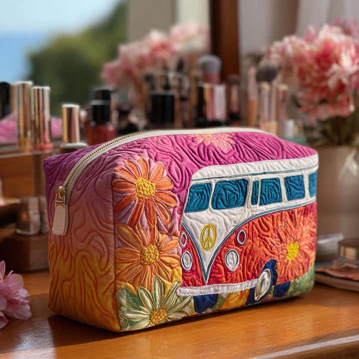 Road to Rainbow Peaks quilted makeup bag – Louise London