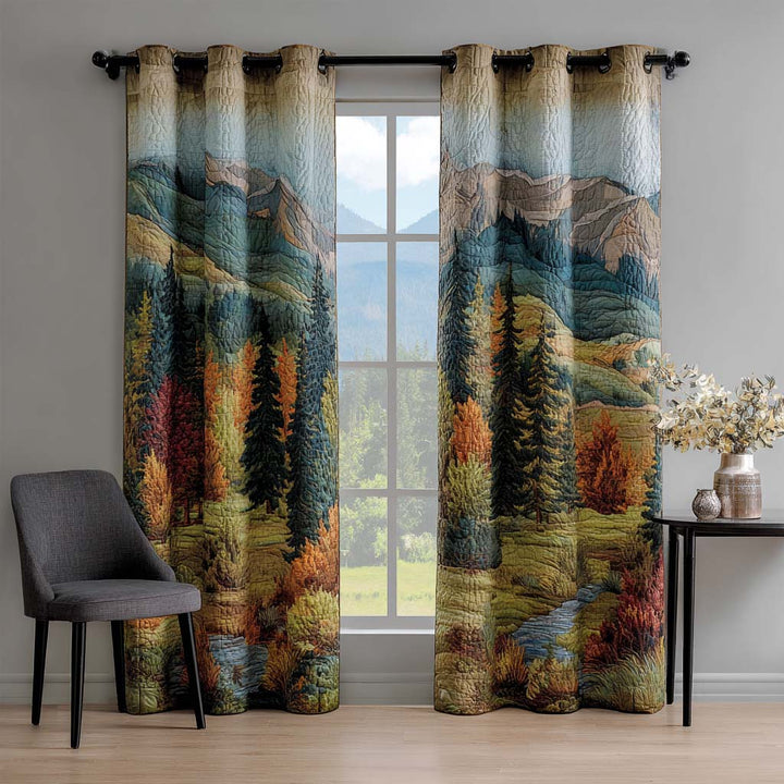 Quilted Curtains Rolling Hill – Louise London product image 1